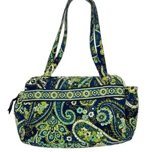 Vera Bradley Rhythm & Blues Paisley Small Quilted Shoulder Bag